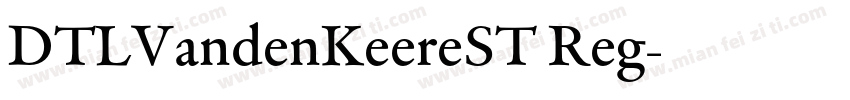 DTLVandenKeereST Reg字体转换